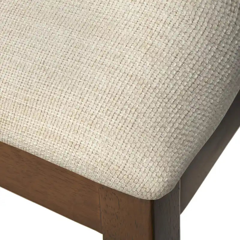 Chaises de salle à manger en bois massif et cannage (lot de 2)