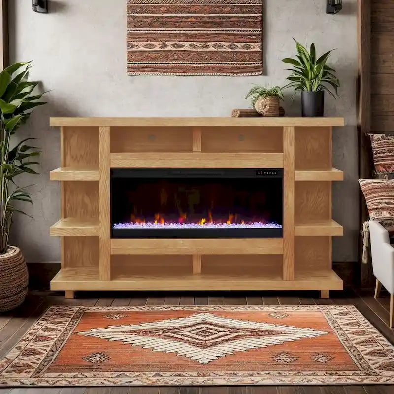Cheminée avec manteau de 72 pouces, assemblage minimal