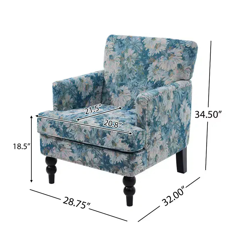 Christopher Knight Home Harrison Contemporary Fabric Upholstered Club Chair with Nailhead Trim