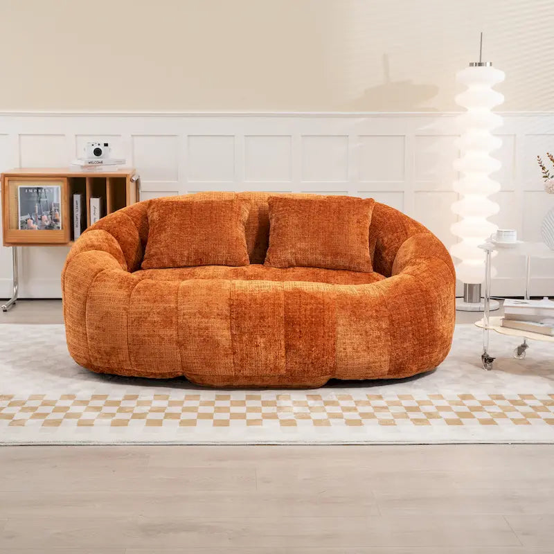 GDFStudio - Laurel Chenille 2-Seater Lazy Sofa with High-Density Foam and Oversized Comfort