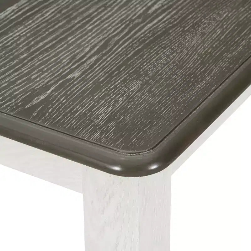 Farmhouse Extendable Dining Table Set for 6, Rectangular Table and 6 Upholstered Chairs