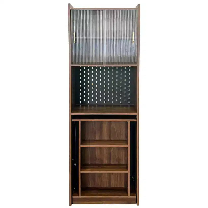 GDFStudio Sinclair Modern 36 Wood Folding Study Table with Storage