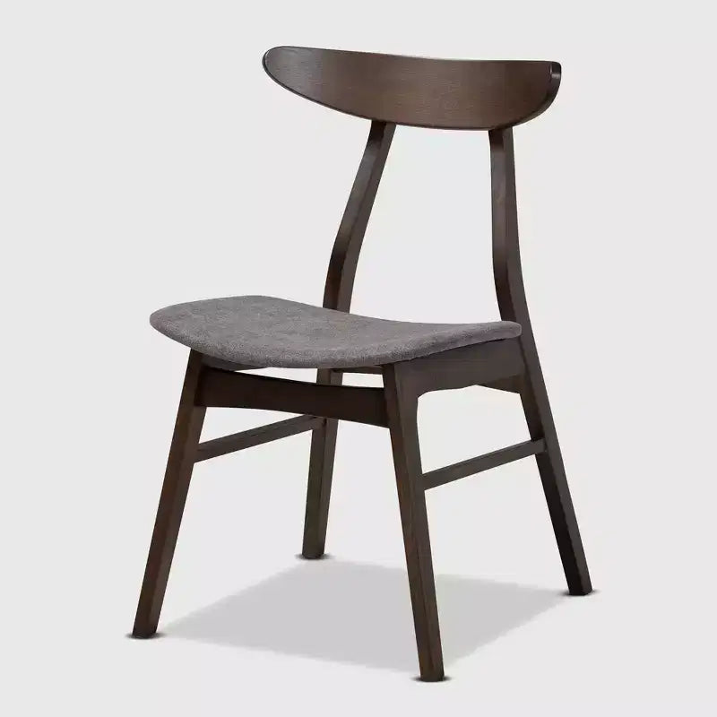 5pc Britte Fabric Upholstered Wood Dining Set - Baxton Studio