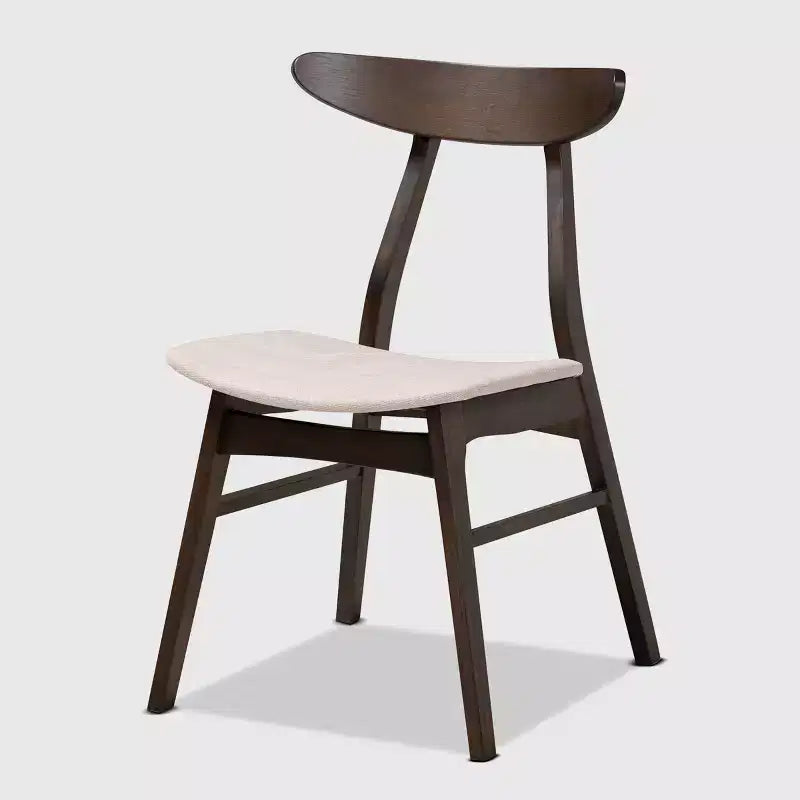 5pc Britte Fabric Upholstered Wood Dining Set - Baxton Studio