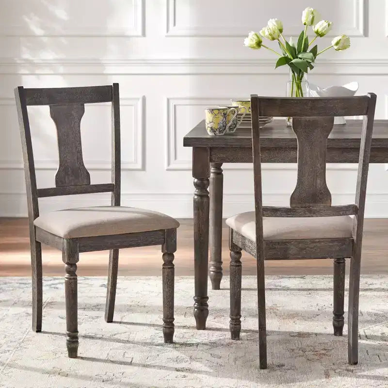 6pc Burntwood Dining Set with Bench - Buylateral