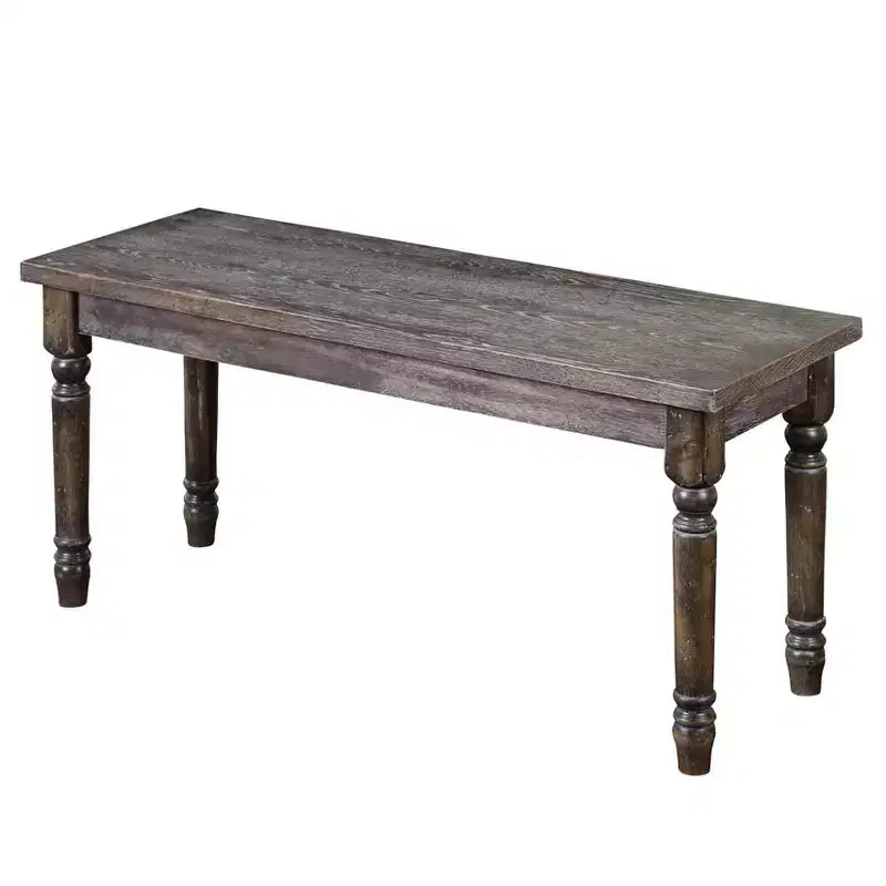 6pc Burntwood Dining Set with Bench - Buylateral