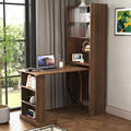 GDFStudio Sinclair Modern 36 Wood Folding Study Table with Storage