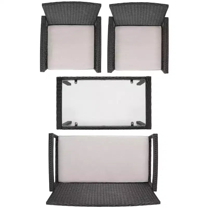 Bassey 4 Piece Living Set - Indoor/Outdoor - PAT7507 - Safavieh