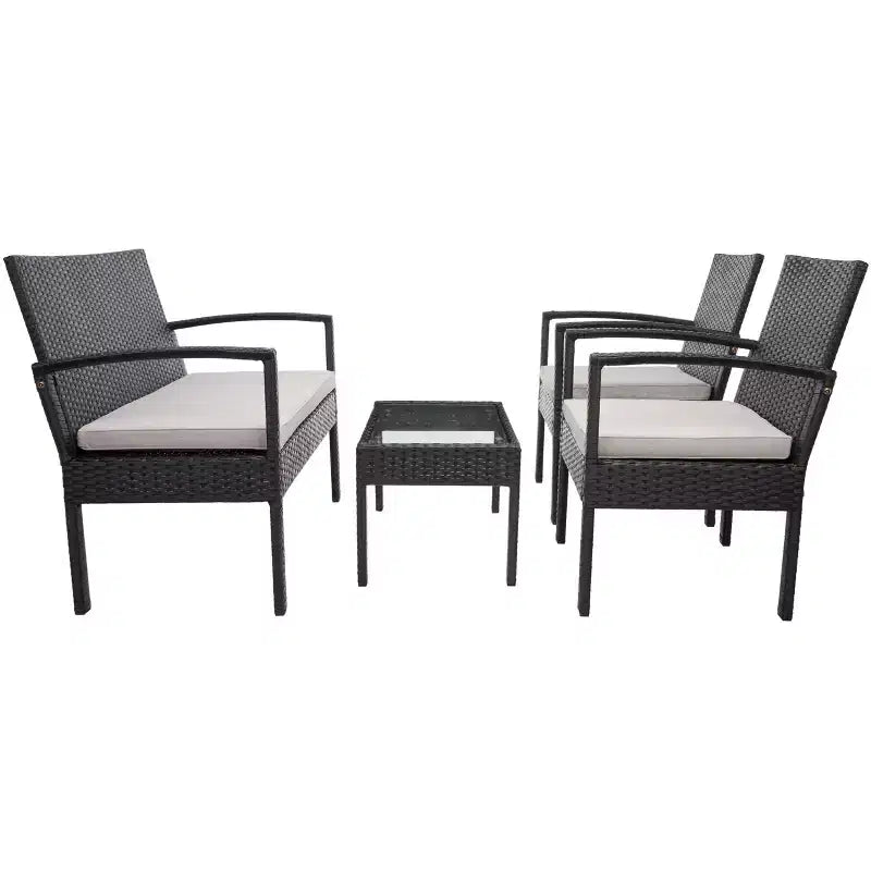 Bassey 4 Piece Living Set - Indoor/Outdoor - PAT7507 - Safavieh