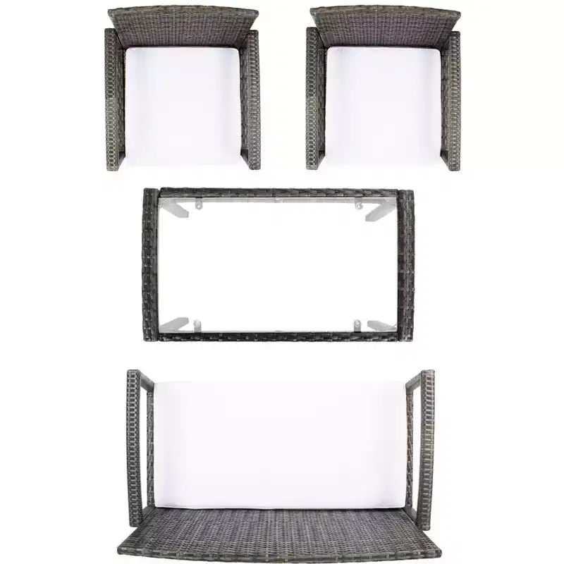 Bassey 4 Piece Living Set - Indoor/Outdoor - PAT7507 - Safavieh