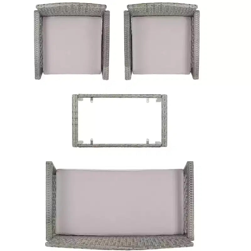 Bassey 4 Piece Living Set - Indoor/Outdoor - PAT7507 - Safavieh