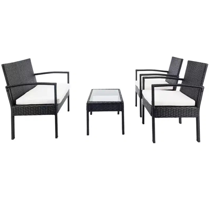 Bassey 4 Piece Living Set - Indoor/Outdoor - PAT7507 - Safavieh