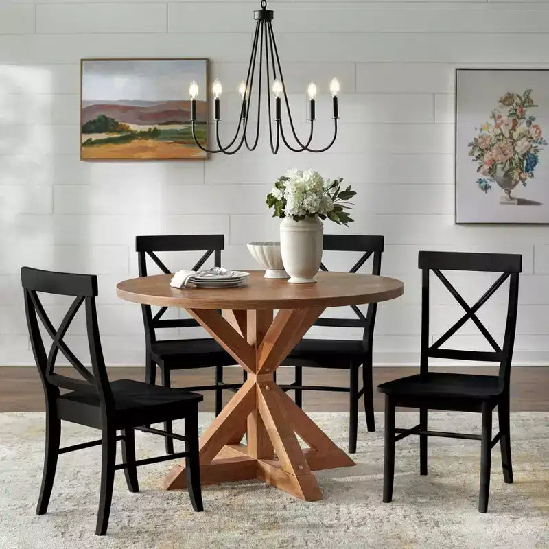 5pc Crenshaw Round Dining Set Driftwood - Buylateral