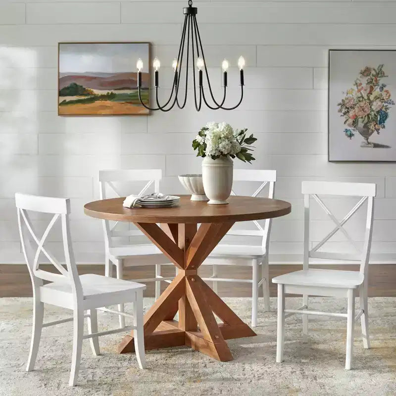 5pc Crenshaw Round Dining Set Driftwood - Buylateral