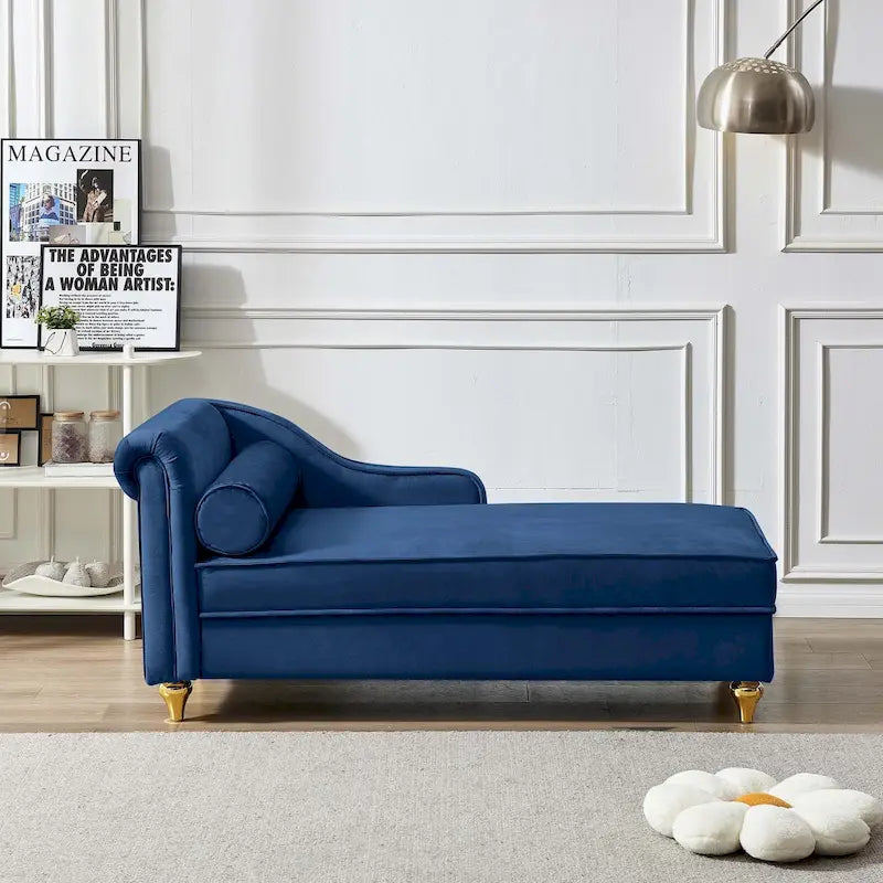 Chaise longue moderne rembourrée avec rangement