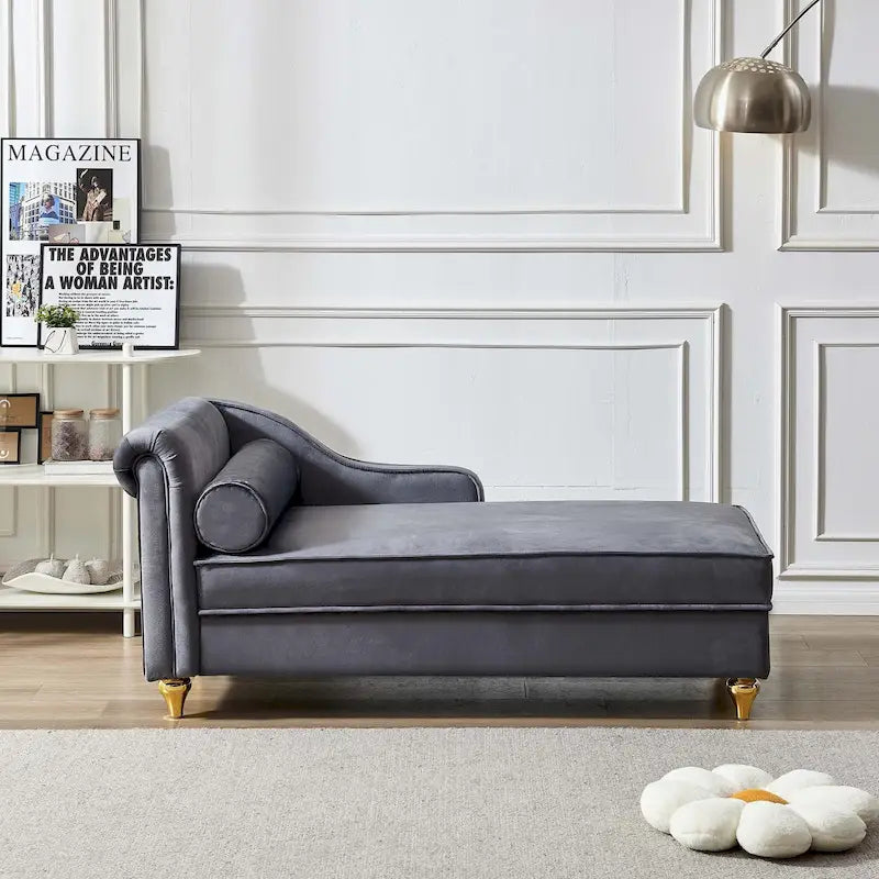 Chaise longue moderne rembourrée avec rangement