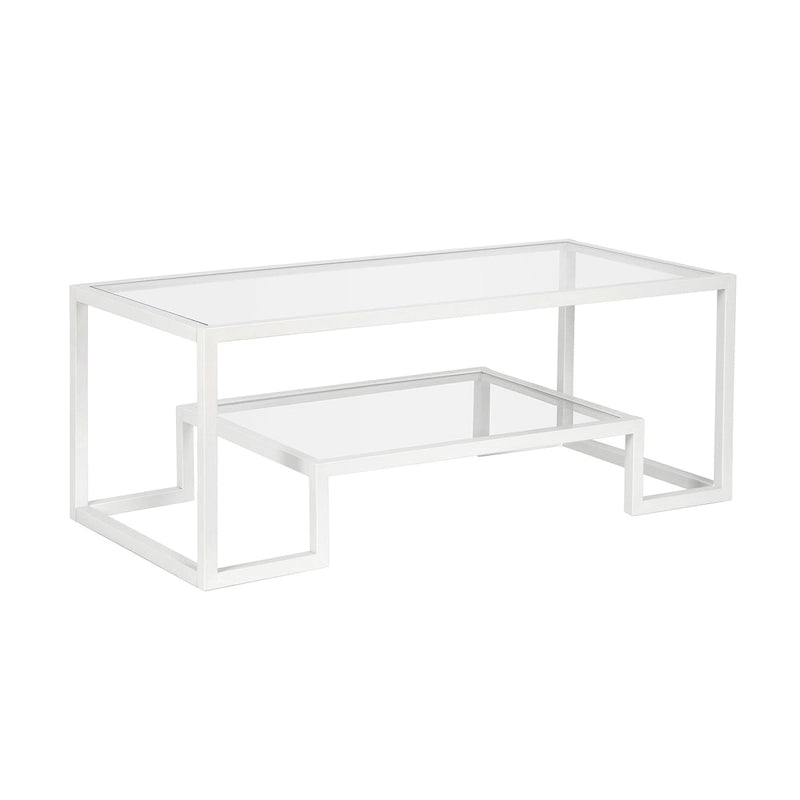 Table basse contemporaine en métal et verre