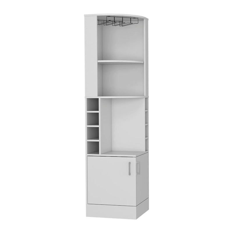 Meuble d'angle bar avec 2 portes et 8 casiers - N/A