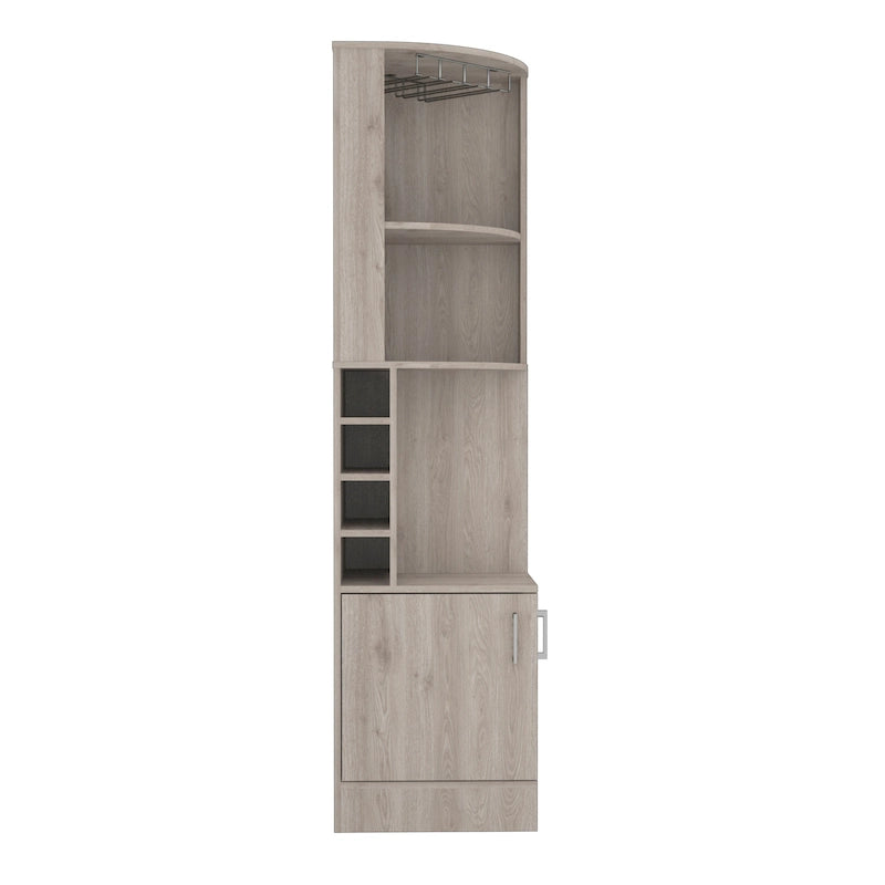 Meuble d'angle bar avec 2 portes et 8 casiers - N/A