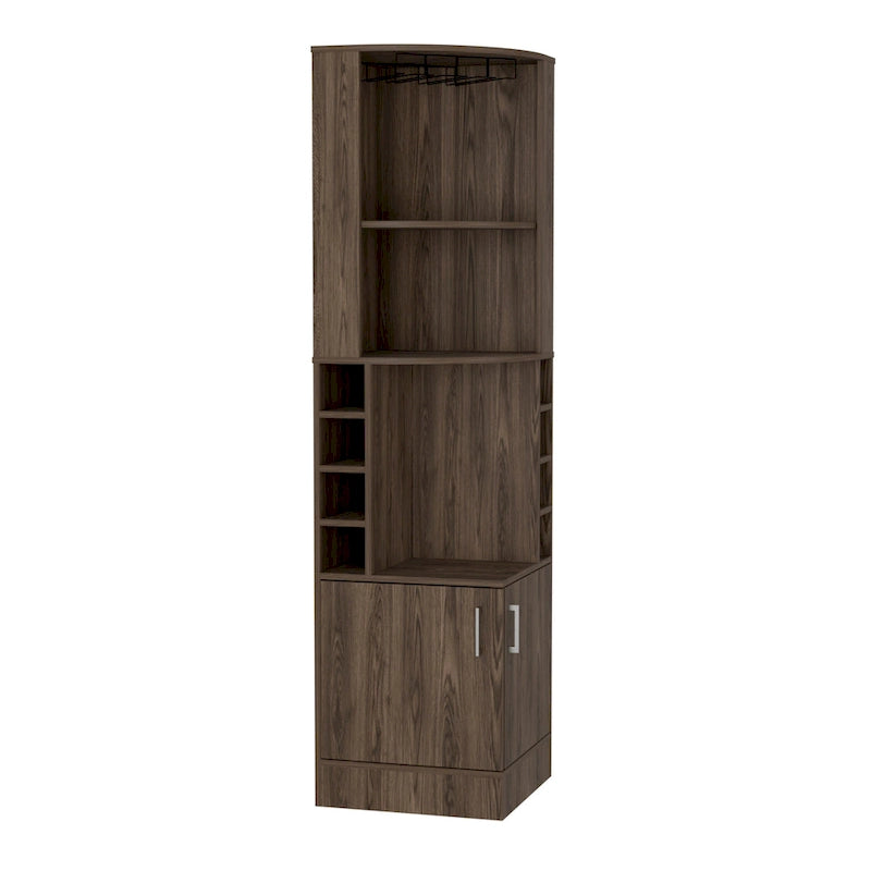 Meuble d'angle bar avec 2 portes et 8 casiers - N/A