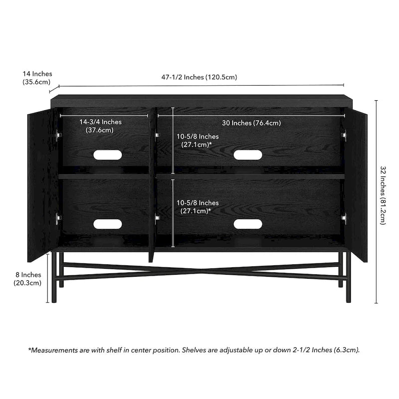 Table de buffet rectangulaire de 48 po de largeur - 47,5 po de largeur