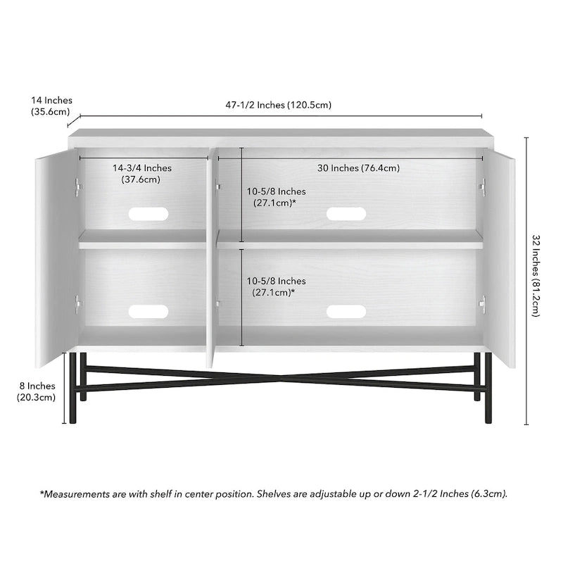Table de buffet rectangulaire de 48 po de largeur - 47,5 po de largeur