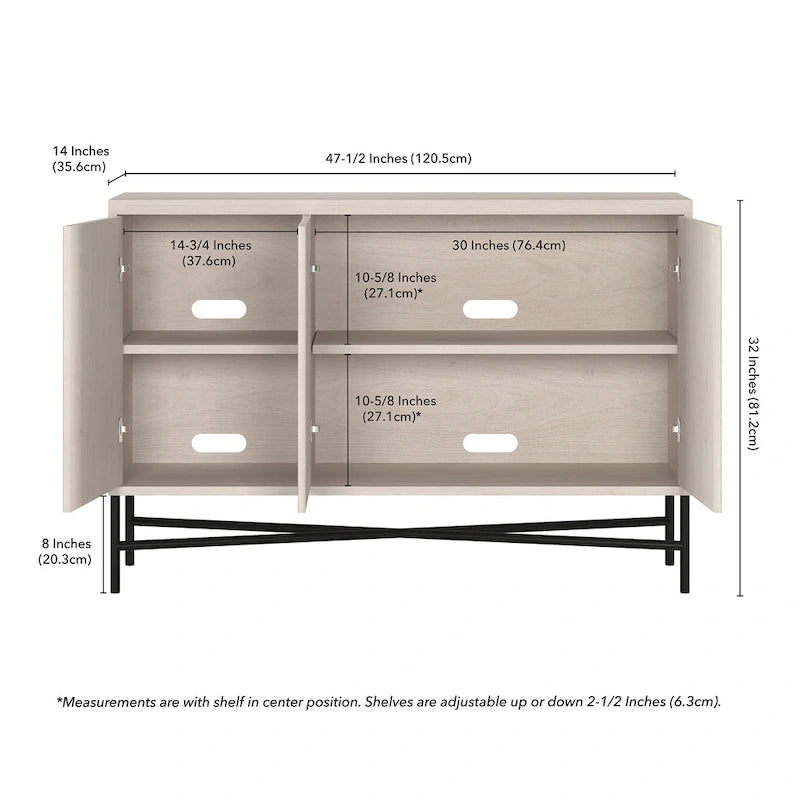 Table de buffet rectangulaire de 48 po de largeur - 47,5 po de largeur