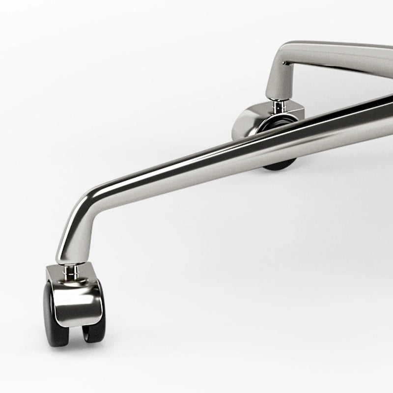 Fauteuil de bureau ergonomique côtelé en cuir véritable avec dossier bas - N/A