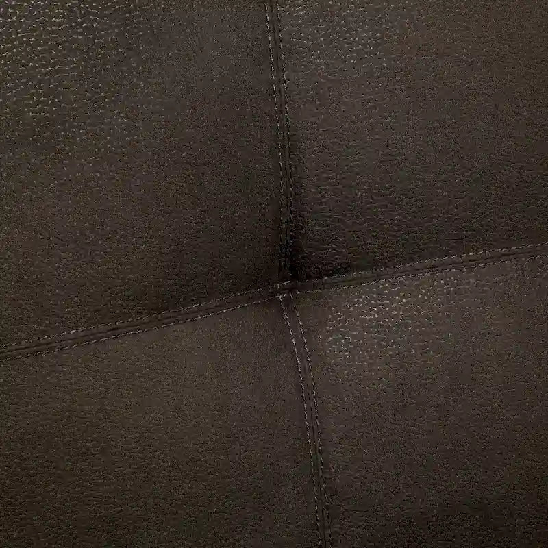 Canapé futon de rangement touffu en tissu marron transitionnel par