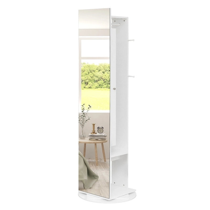 Armoire à bijoux miroir pleine longueur 360 avec portemanteau - S.O.