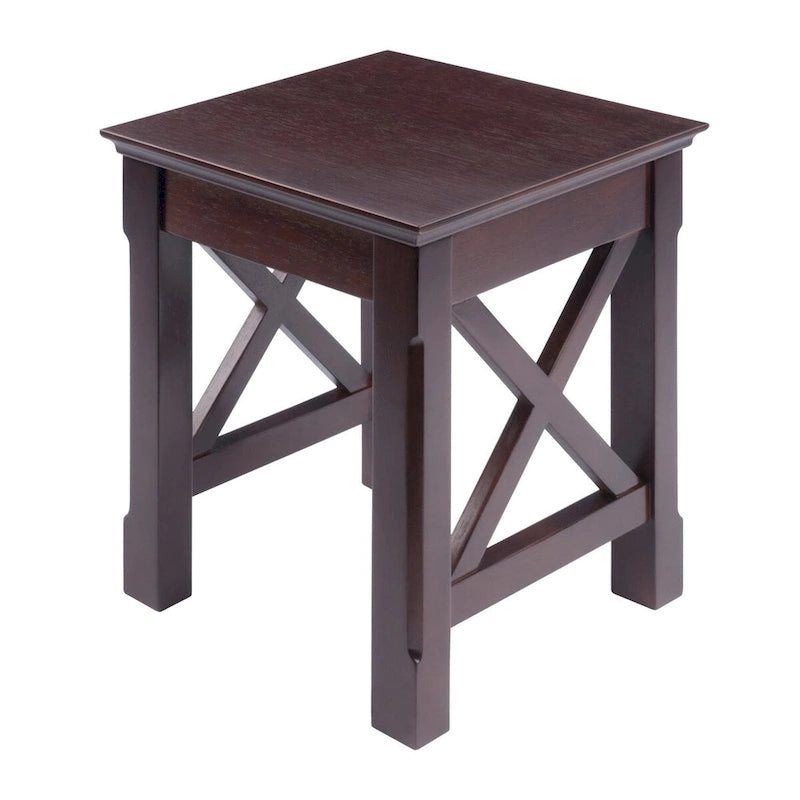 Tables gigognes 3 pièces, Cappuccino - 21.1L x 17.3P x 22.1H.