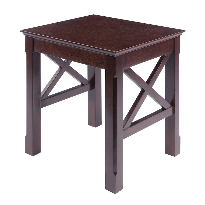 Tables gigognes 3 pièces, Cappuccino - 21.1L x 17.3P x 22.1H.