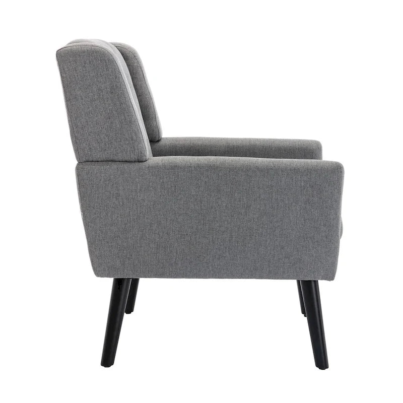 Fauteuil d'appoint ergonomique en velours doux pour le salon