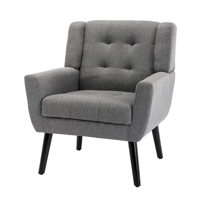 Fauteuil d'appoint ergonomique en velours doux pour le salon