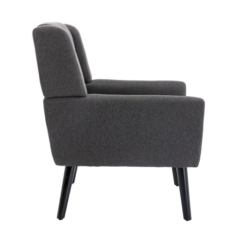 Fauteuil d'appoint ergonomique en velours doux pour le salon