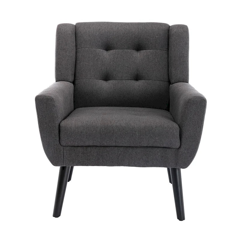 Fauteuil d'appoint ergonomique en velours doux pour le salon