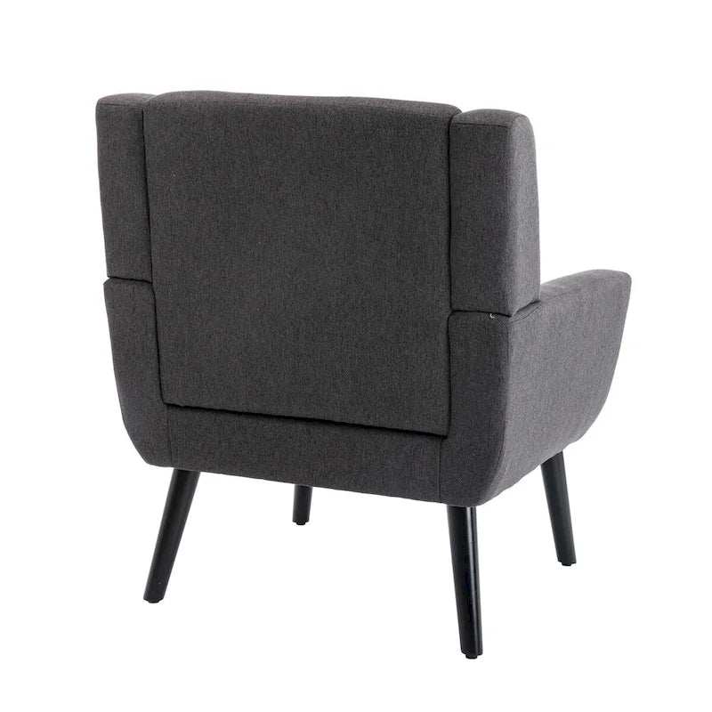 Fauteuil d'appoint ergonomique en velours doux pour le salon