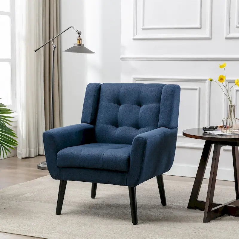 Fauteuil d'appoint ergonomique en velours doux pour le salon