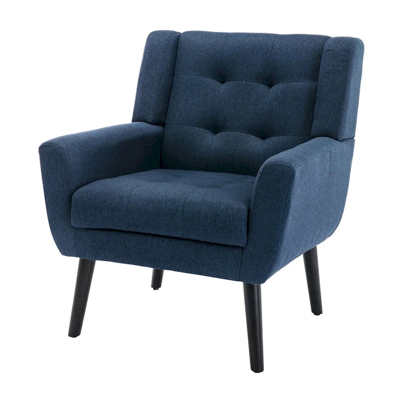 Fauteuil d'appoint ergonomique en velours doux pour le salon