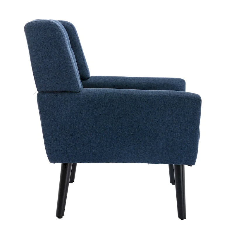 Fauteuil d'appoint ergonomique en velours doux pour le salon