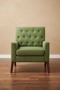 Fauteuil d'appoint en lin, fauteuil de salon confortable avec accoudoirs, fauteuil capitonné, fauteuils modernes, lot de 2