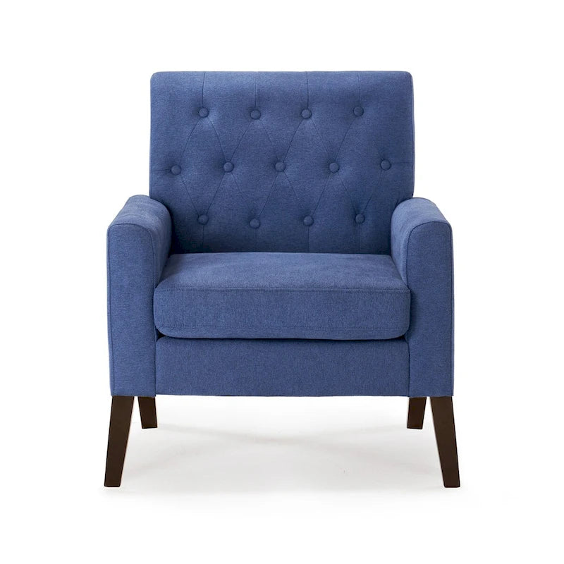 Fauteuil d'appoint en lin, fauteuil de salon confortable avec accoudoirs, fauteuil capitonné, fauteuils modernes, lot de 2