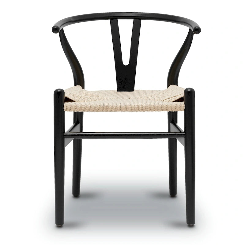 Poly & Bark Weave Chair - Bois massif avec assise tissée