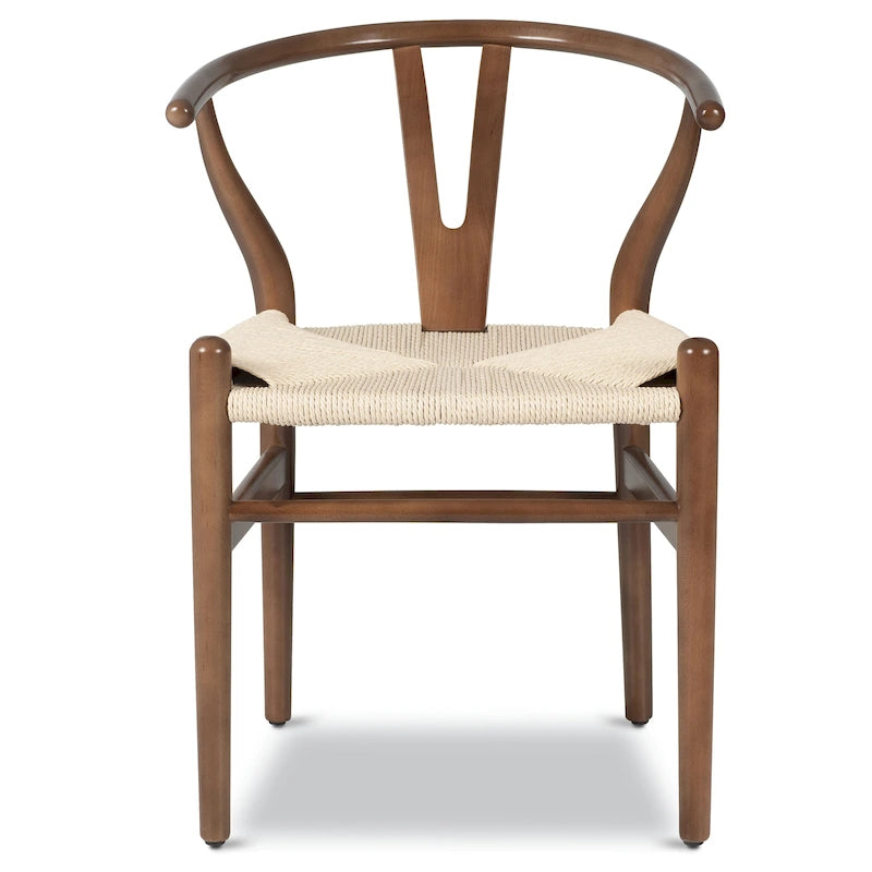 Poly & Bark Weave Chair - Bois massif avec assise tissée