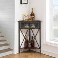 Table d'angle avec tiroir et étagère de rangement, meuble bas triangulaire pour cuisine, salon et chambre