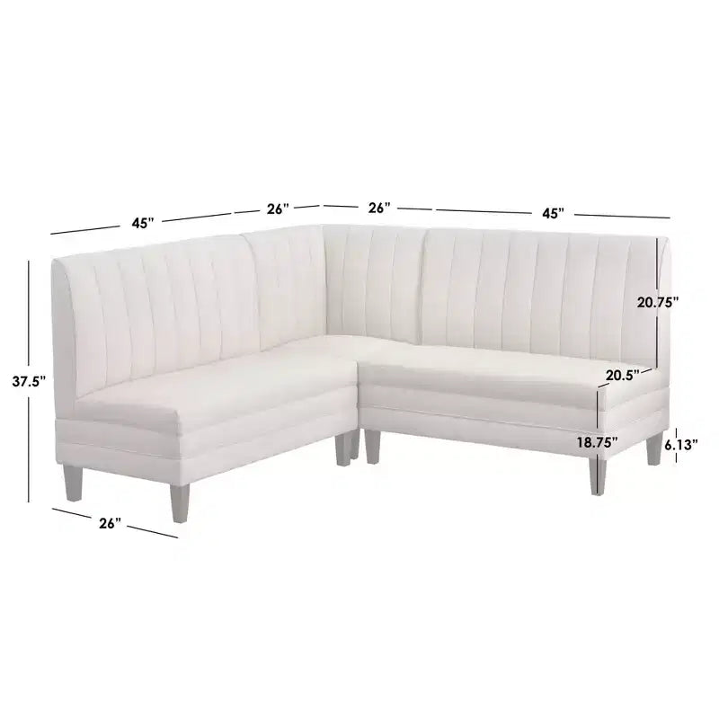 Lifestorey 4pc Linstrom Breakfast Nook Dining Set