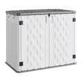 Outdoor Storage Cabinet, Waterproof Outdoor Resin Storage Box, for Garbage Cans