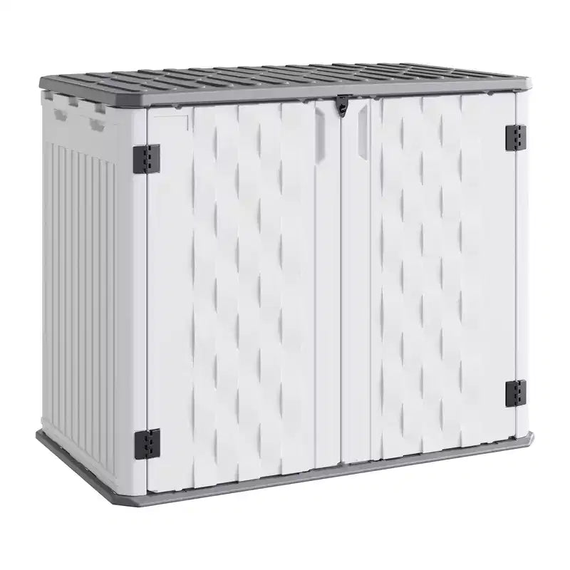 Outdoor Storage Cabinet, Waterproof Outdoor Resin Storage Box, for Garbage Cans