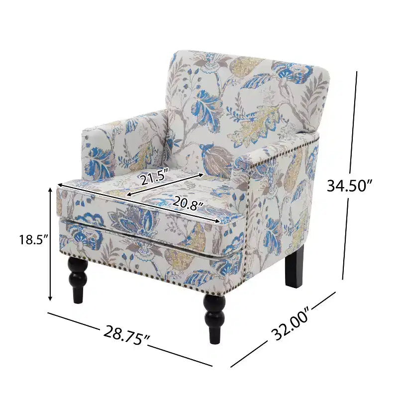 Christopher Knight Home Harrison Contemporary Fabric Upholstered Club Chair with Nailhead Trim